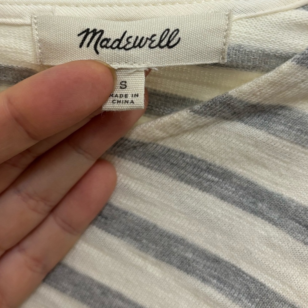 Madewell Striped T-shirt Dress - Picture 5 of 10